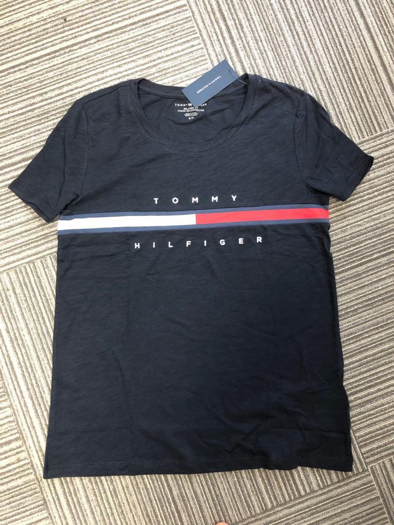 Tommy Hilfiger Women's Navy Blue T-Shirt - NY Outlet Brands in Dubai