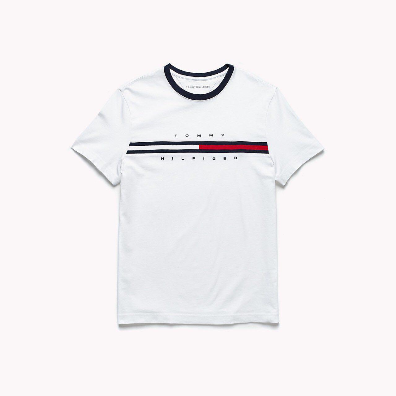 Tommy Hilfiger Men's White T-Shirt - NY Outlet Brands in Dubai